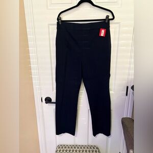 NWT SPANX Slim Straight Ponte Pant / The Perfect Pant Navy Pinstripe XL